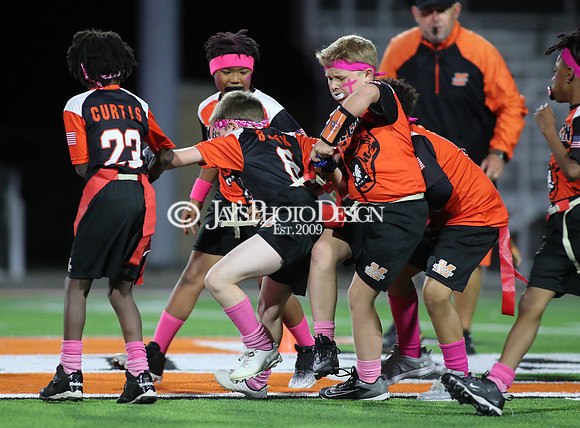Malvern Cubs Orange vs. Malvern Cubs Black 3rd grade flag football 10-15-24_JWM_0372