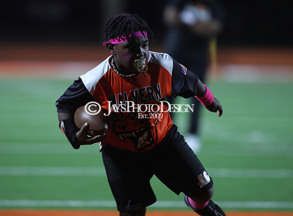 Malvern Cubs Orange vs. Malvern Cubs Black 3rd grade flag football 10-15-24_JWM_0444