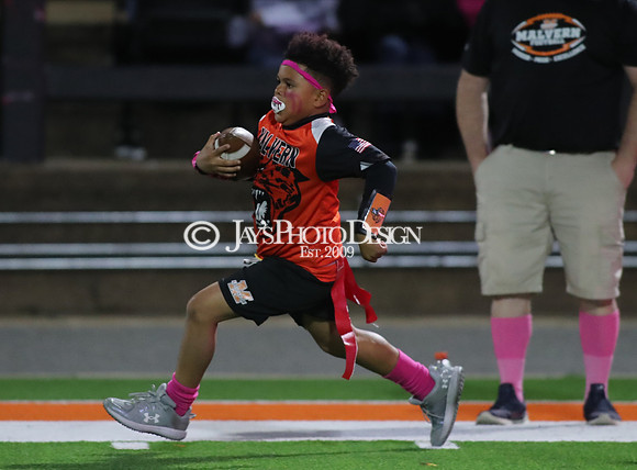 Malvern Cubs Orange vs. Malvern Cubs Black 3rd grade flag football 10-15-24_JWM_0628