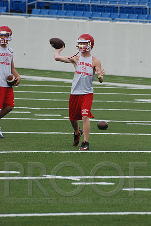 Back up QB and WR Paul Ditzig passing the ball in a receiver drill.jpg
