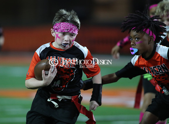 Malvern Cubs Orange vs. Malvern Cubs Black 3rd grade flag football 10-15-24_JWM_0223