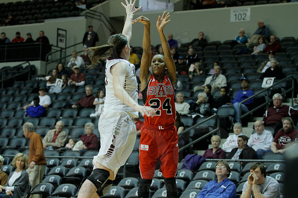 Arkansas State @ UALR Women's Basketball 3-1-2014 (© Justin Manning) JWM_0357