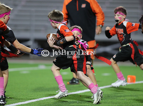 Malvern Cubs Orange vs. Malvern Cubs Black 3rd grade flag football 10-15-24_JWM_0451