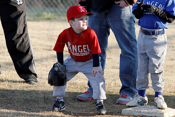 T-ball Angel's & Rangers 3-26-13 (© Justin Manning) JWM0088
