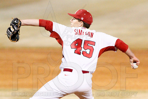 Miss Valley State @ Arkansas Baseball 3-27-13 (© Justin Manning) JWM0353