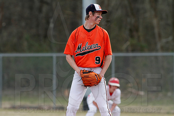 Malvern @ Glen Rose Baseball 3-14-13 (© Justin Manning) JWM0057