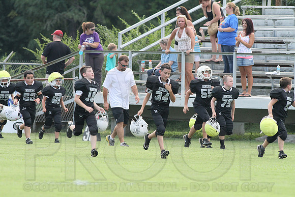 Bauxite Black-Gray games 4th, 5th, 6th, Junior high, Senior high scrimmage 8-22-13 (© Justin Manning) JWM0018