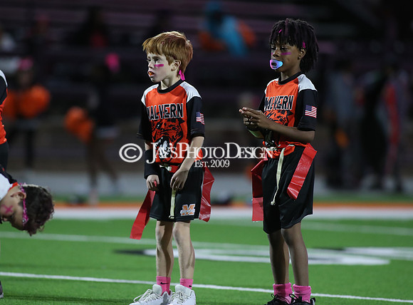 Malvern Cubs Orange vs. Malvern Cubs Black 3rd grade flag football 10-15-24_JWM_0689