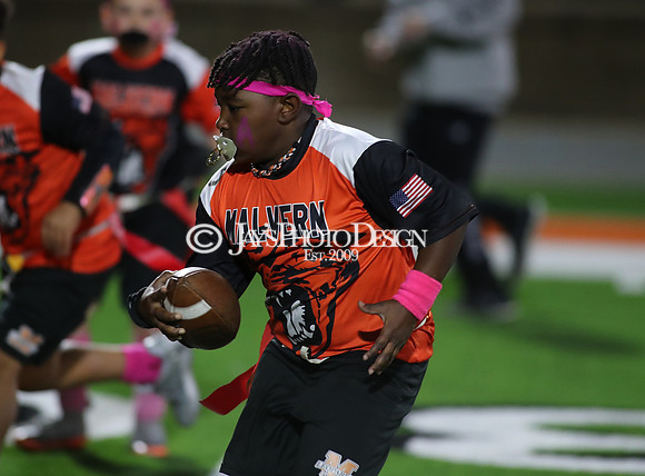 Malvern Cubs Orange vs. Malvern Cubs Black 3rd grade flag football 10-15-24_JWM_0650