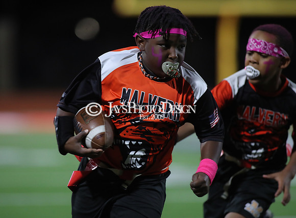 Malvern Cubs Orange vs. Malvern Cubs Black 3rd grade flag football 10-15-24_JWM_0405