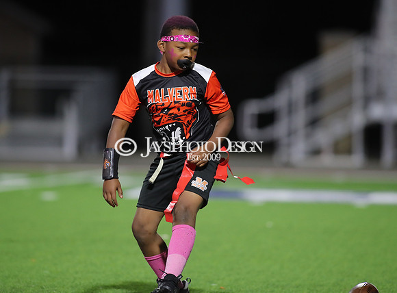 Malvern Cubs Orange vs. Malvern Cubs Black 3rd grade flag football 10-15-24_JWM_0467