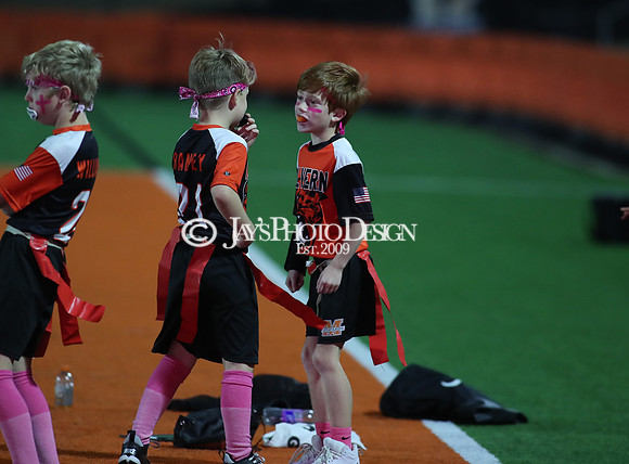 Malvern Cubs Orange vs. Malvern Cubs Black 3rd grade flag football 10-15-24_JWM_0551