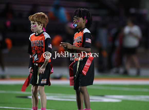 Malvern Cubs Orange vs. Malvern Cubs Black 3rd grade flag football 10-15-24_JWM_0690
