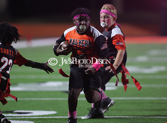 Malvern Cubs Orange vs. Malvern Cubs Black 3rd grade flag football 10-15-24_JWM_0442