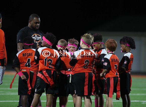 Malvern Cubs Orange vs. Malvern Cubs Black 3rd grade flag football 10-15-24_JWM_0459