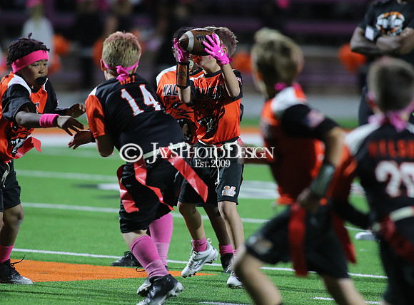 Malvern Cubs Orange vs. Malvern Cubs Black 3rd grade flag football 10-15-24_JWM_0666