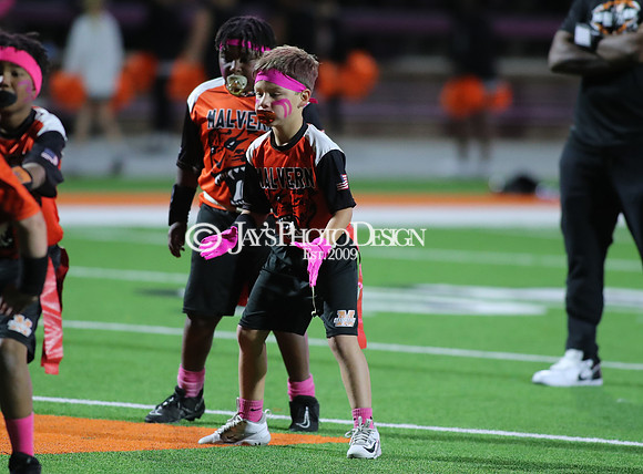 Malvern Cubs Orange vs. Malvern Cubs Black 3rd grade flag football 10-15-24_JWM_0665