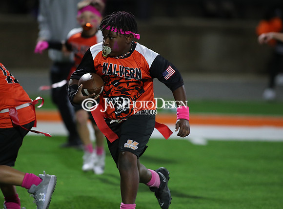 Malvern Cubs Orange vs. Malvern Cubs Black 3rd grade flag football 10-15-24_JWM_0649