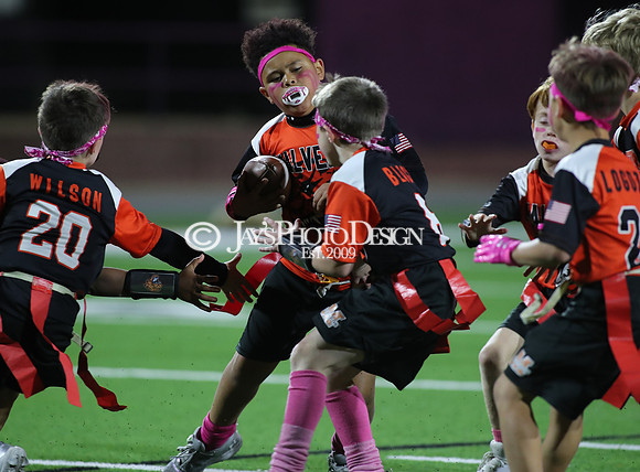 Malvern Cubs Orange vs. Malvern Cubs Black 3rd grade flag football 10-15-24_JWM_0637