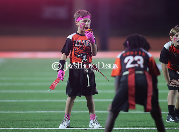 Malvern Cubs Orange vs. Malvern Cubs Black 3rd grade flag football 10-15-24_JWM_0311