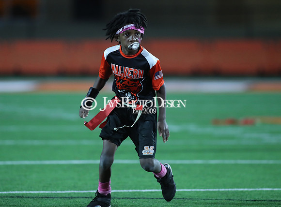 Malvern Cubs Orange vs. Malvern Cubs Black 3rd grade flag football 10-15-24_JWM_0273
