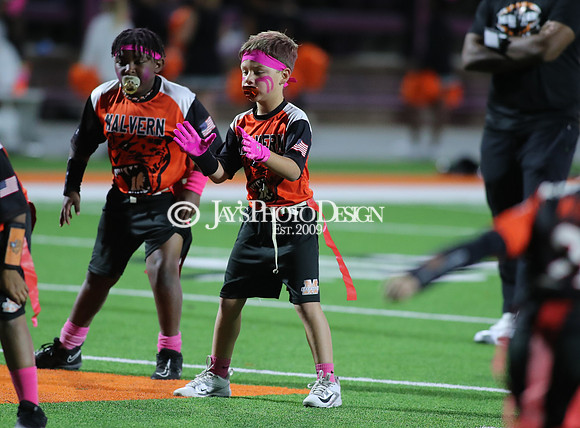 Malvern Cubs Orange vs. Malvern Cubs Black 3rd grade flag football 10-15-24_JWM_0663