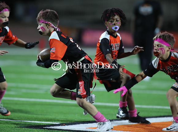Malvern Cubs Orange vs. Malvern Cubs Black 3rd grade flag football 10-15-24_JWM_0698