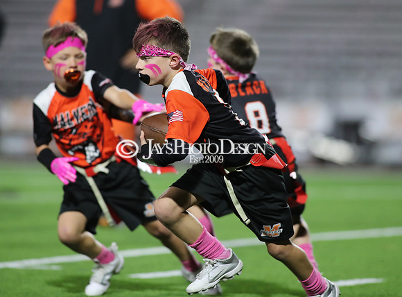 Malvern Cubs Orange vs. Malvern Cubs Black 3rd grade flag football 10-15-24_JWM_0341