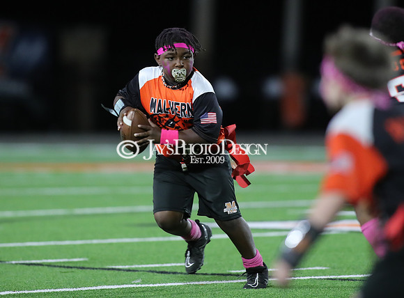 Malvern Cubs Orange vs. Malvern Cubs Black 3rd grade flag football 10-15-24_JWM_0388