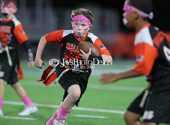 Malvern Cubs Orange vs. Malvern Cubs Black 3rd grade flag football 10-15-24_JWM_0378