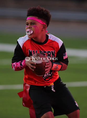 Malvern Cubs Orange vs. Malvern Cubs Black 3rd grade flag football 10-15-24_JWM_0126
