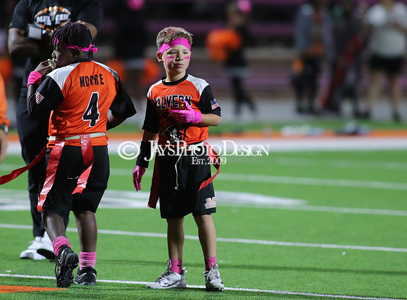 Malvern Cubs Orange vs. Malvern Cubs Black 3rd grade flag football 10-15-24_JWM_0658