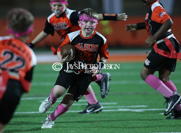 Malvern Cubs Orange vs. Malvern Cubs Black 3rd grade flag football 10-15-24_JWM_0215