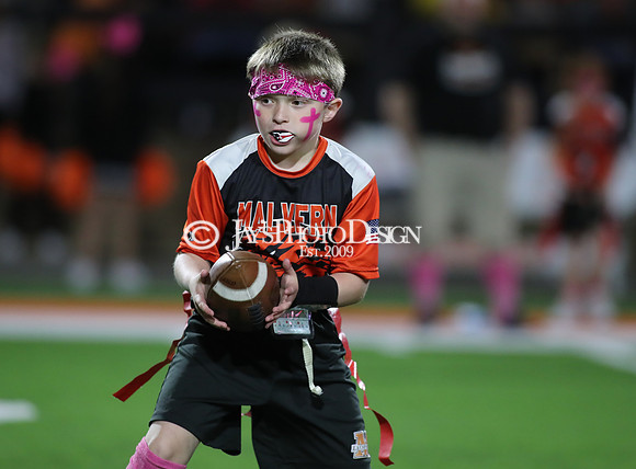 Malvern Cubs Orange vs. Malvern Cubs Black 3rd grade flag football 10-15-24_JWM_0596