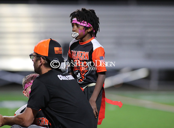 Malvern Cubs Orange vs. Malvern Cubs Black 3rd grade flag football 10-15-24_JWM_0453