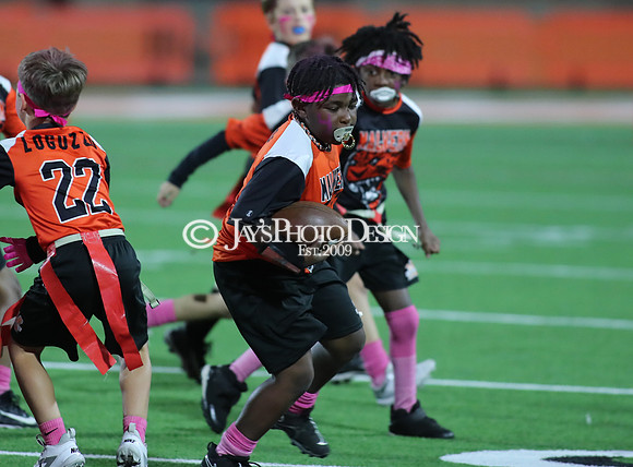 Malvern Cubs Orange vs. Malvern Cubs Black 3rd grade flag football 10-15-24_JWM_0567