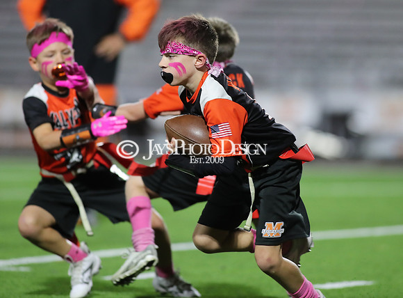 Malvern Cubs Orange vs. Malvern Cubs Black 3rd grade flag football 10-15-24_JWM_0340