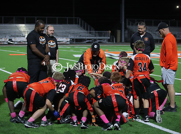 Malvern Cubs Orange vs. Malvern Cubs Black 3rd grade flag football 10-15-24_JWM_0751