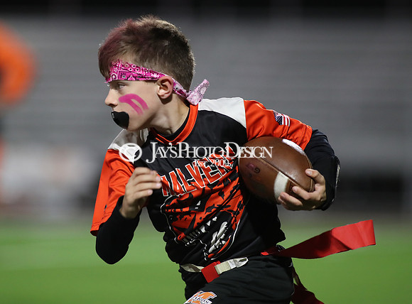 Malvern Cubs Orange vs. Malvern Cubs Black 3rd grade flag football 10-15-24_JWM_0328