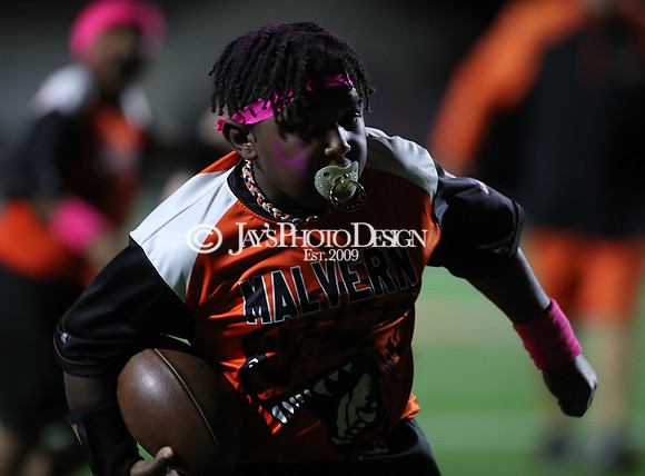 Malvern Cubs Orange vs. Malvern Cubs Black 3rd grade flag football 10-15-24_JWM_0447