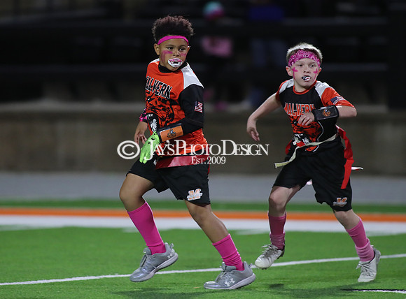 Malvern Cubs Orange vs. Malvern Cubs Black 3rd grade flag football 10-15-24_JWM_0290