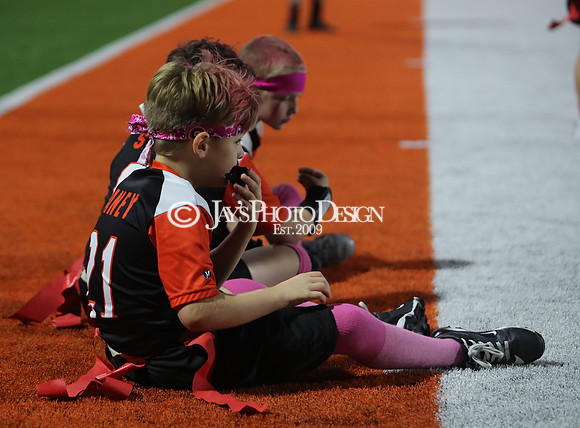 Malvern Cubs Orange vs. Malvern Cubs Black 3rd grade flag football 10-15-24_JWM_0468