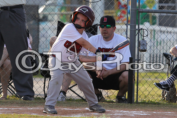 Bomb Squad vs. Cardinals 6-7 year old (Pitching Machine) 5-5-2015 (©Justin Manning) JWM_0095