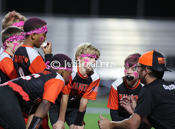 Malvern Cubs Orange vs. Malvern Cubs Black 3rd grade flag football 10-15-24_JWM_0456