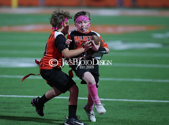 Malvern Cubs Orange vs. Malvern Cubs Black 3rd grade flag football 10-15-24_JWM_0710