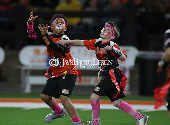 Malvern Cubs Orange vs. Malvern Cubs Black 3rd grade flag football 10-15-24_JWM_0617