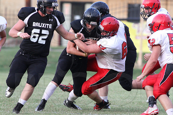 Harmony Grove @ Bauxite (Scrimmage) 8-26-2014 (©Justin Manning) JWM_74