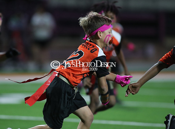 Malvern Cubs Orange vs. Malvern Cubs Black 3rd grade flag football 10-15-24_JWM_0693
