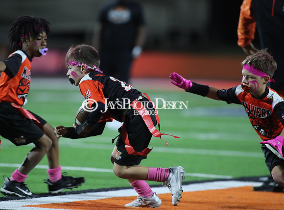 Malvern Cubs Orange vs. Malvern Cubs Black 3rd grade flag football 10-15-24_JWM_0697
