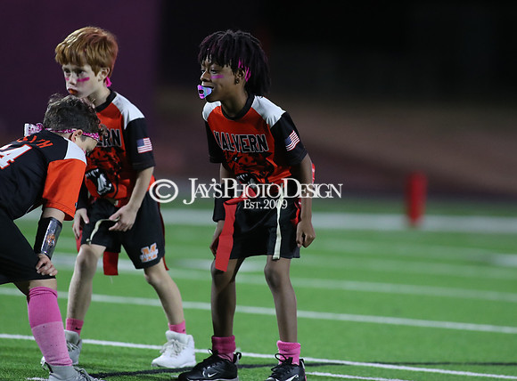 Malvern Cubs Orange vs. Malvern Cubs Black 3rd grade flag football 10-15-24_JWM_0694